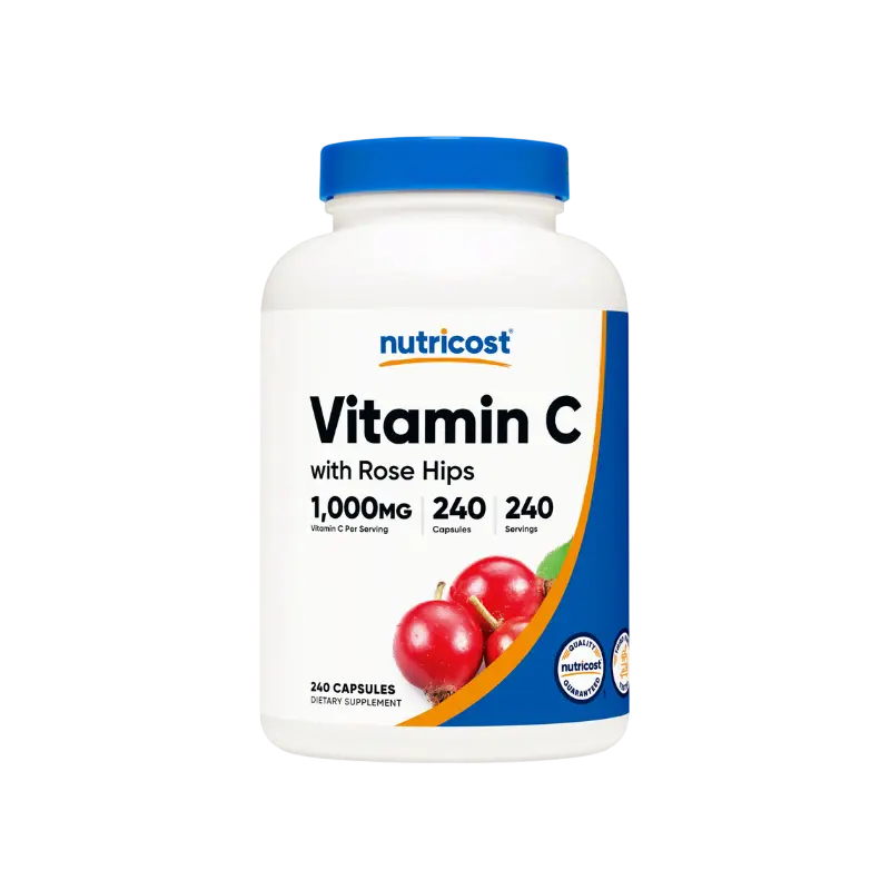 Vitamina C con rosa mosqueta 1000mg – 240 cápsulas