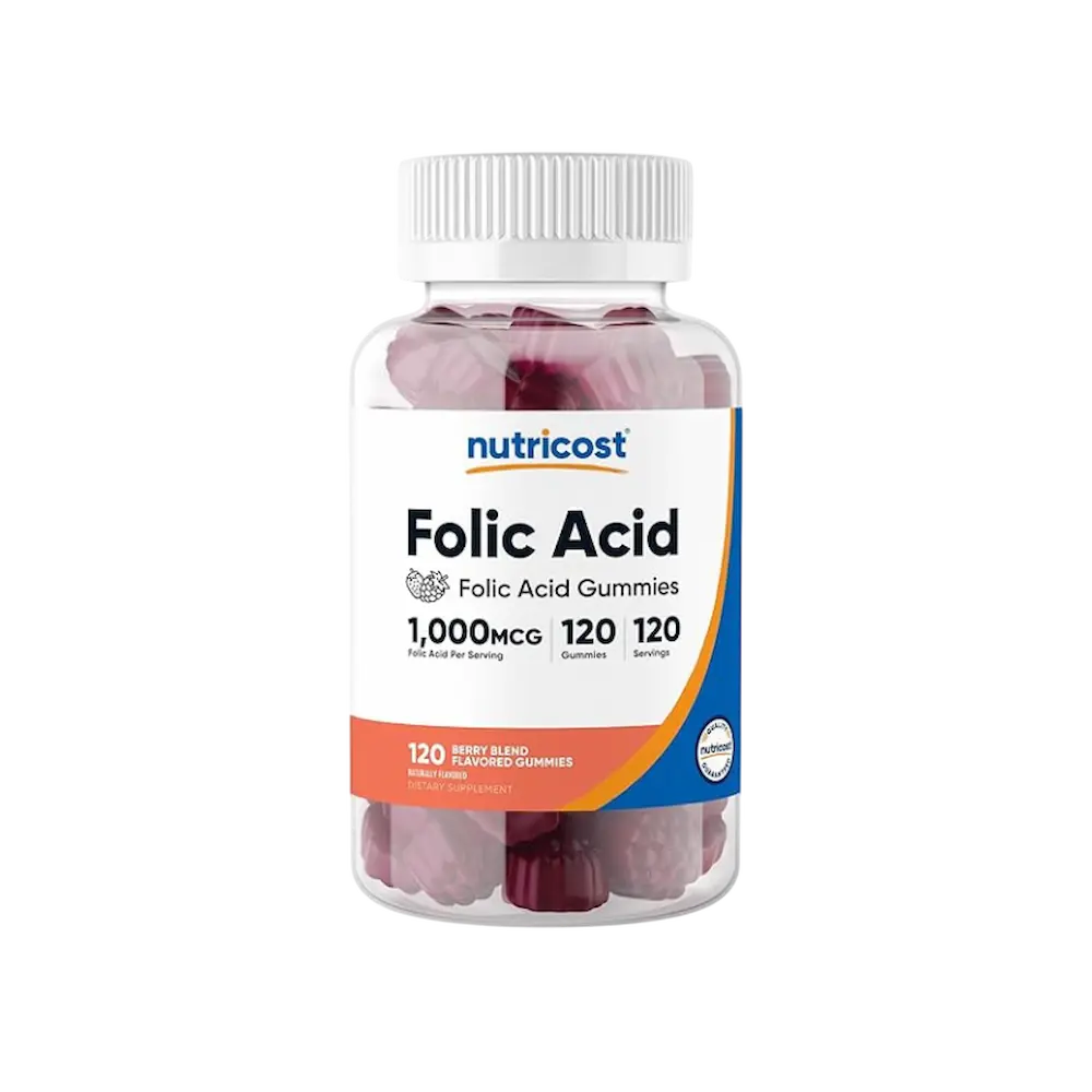 Gomitas de ácido fólico 1000 mcg - 120 gomitas