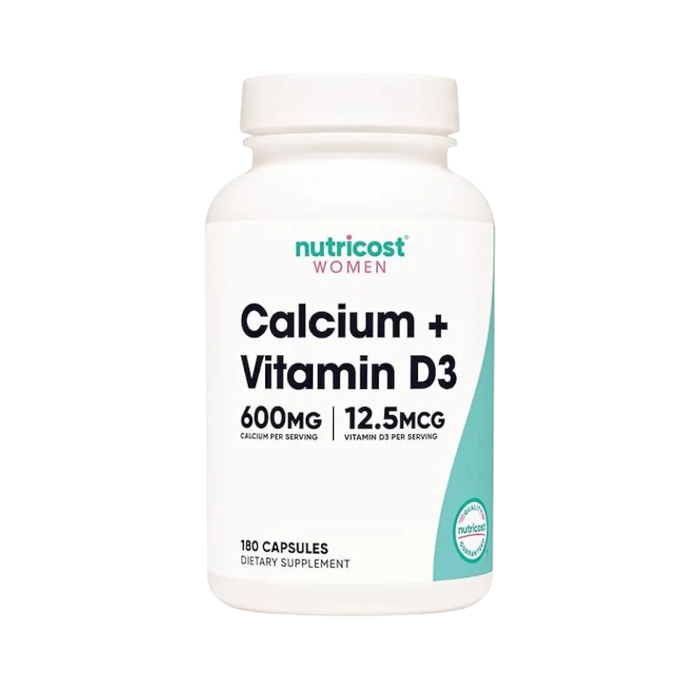 Calcio y vitamina D3 para mujeres – 180 Cápsulas